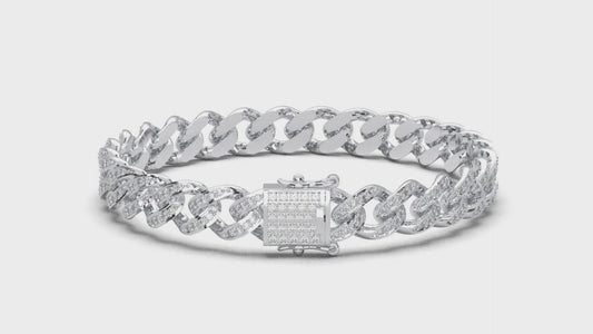 Classic Dome Cuban Chain with Lab Diamonds