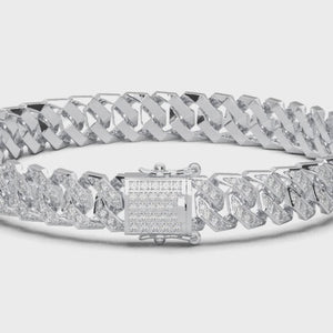 Octa-Facet Cuban Chain with Lab Diamonds