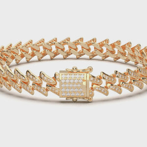 Angel Wing Cuban Chain with Lab Diamonds