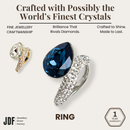 Raindrop Ring with Crystal from Europe