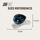 Raindrop Ring with Crystal from Europe
