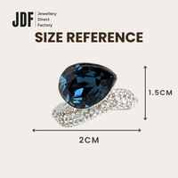 Raindrop Ring with Crystal from Europe