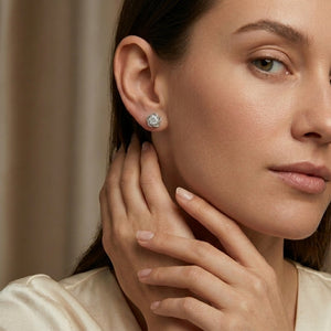 Flower-Shaped 18K Gold Earing