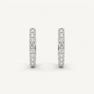Inside-Out 2.0mm Full Lab Diamond Hoop Earrings in 18K Gold