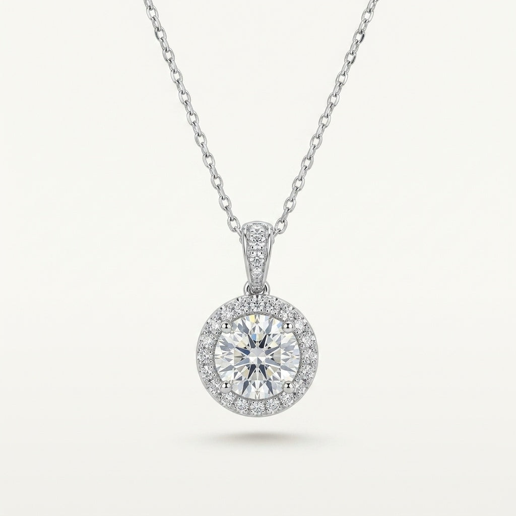 The Heritage Round Halo Pendant