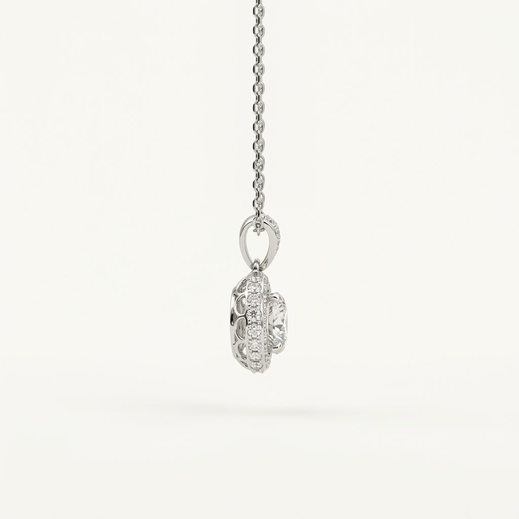 The Heritage Round Halo Pendant