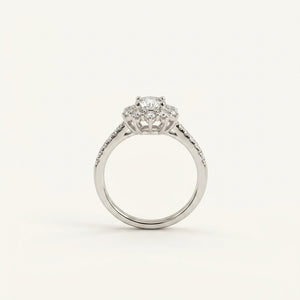 Aurora Halo Diamond Ring