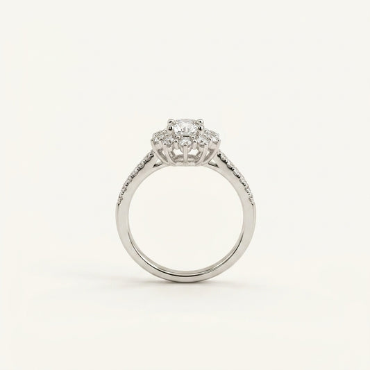 Aurora Halo Diamond Ring