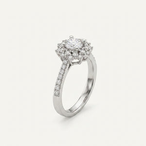 Aurora Halo Diamond Ring