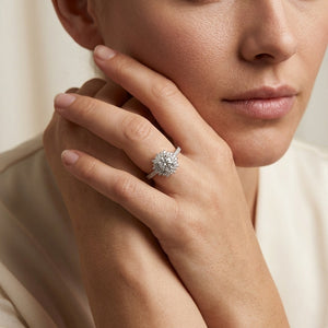 Aurora Halo Diamond Ring