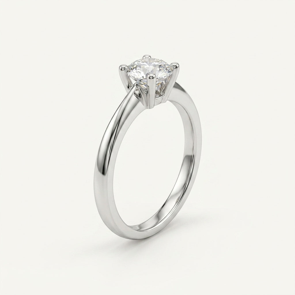 Graceful Solitaire Ring