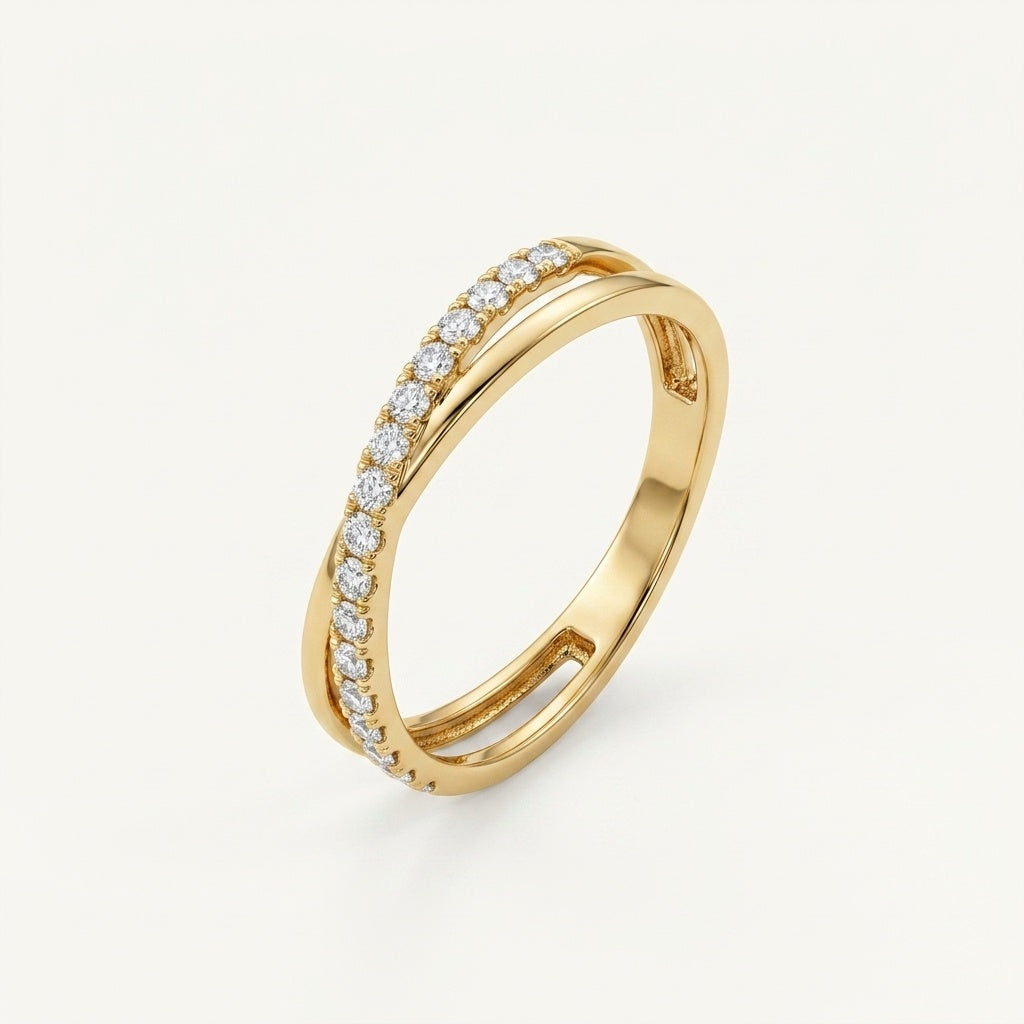 The Xandra Criss-Cross 18k Ring