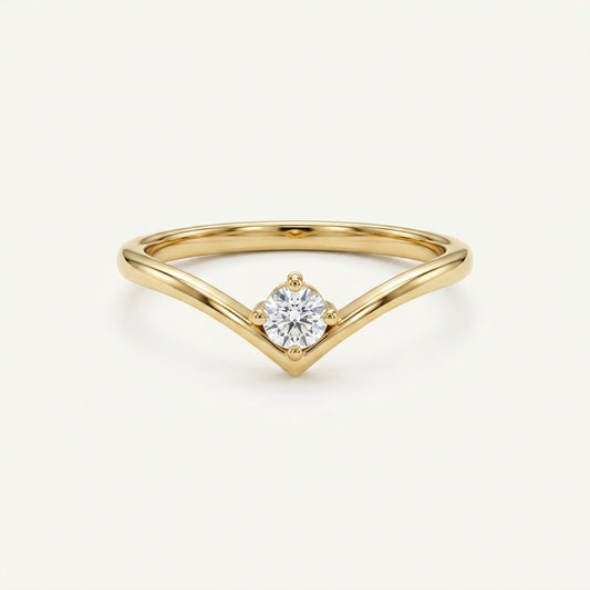The Zenith Solitaire 18k Ring