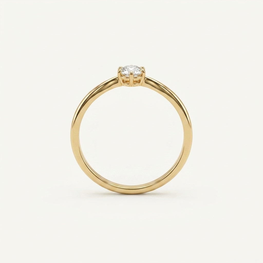 The Zenith Solitaire 18k Ring