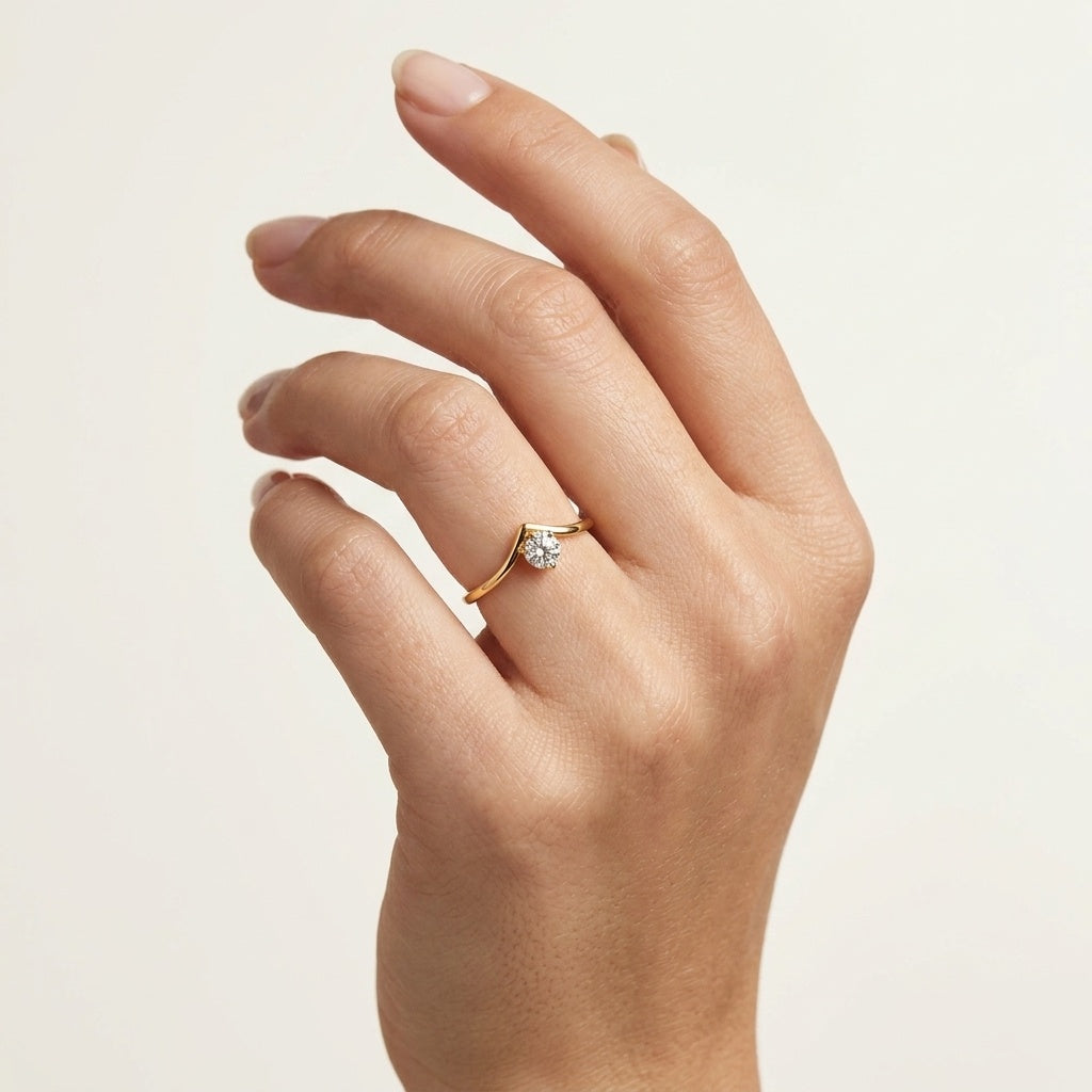 The Zenith Solitaire 18k Ring