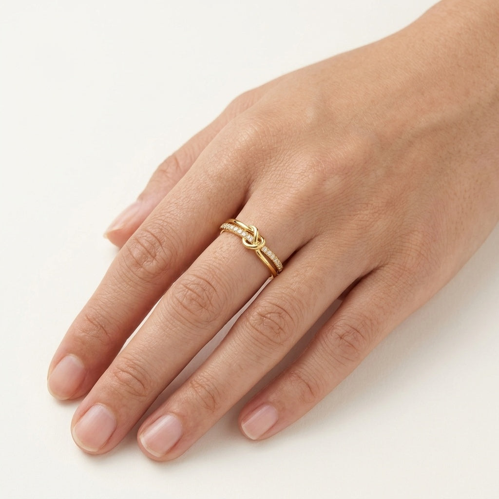 The Amara Infinity Knot 18k Ring