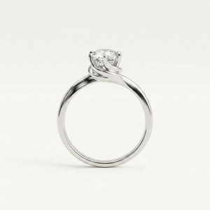 Swirling 4 Prong Ring