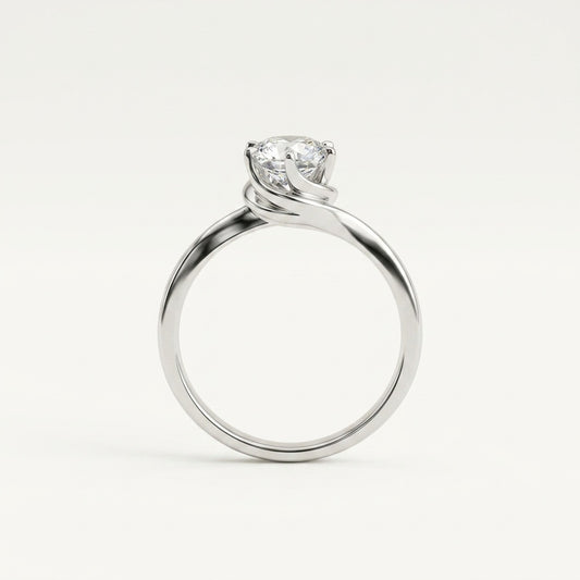 Swirling 4 Prong Ring
