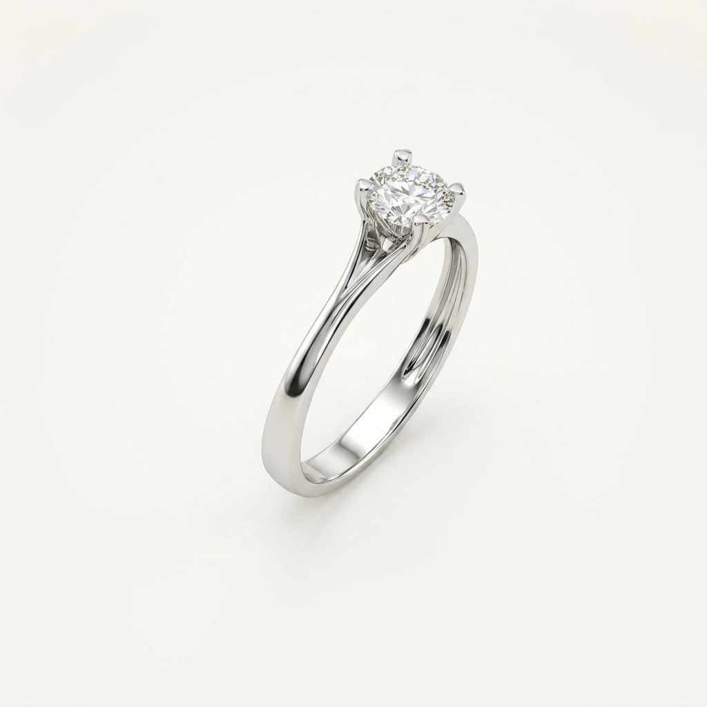 Subtle Heart Prongs Ring