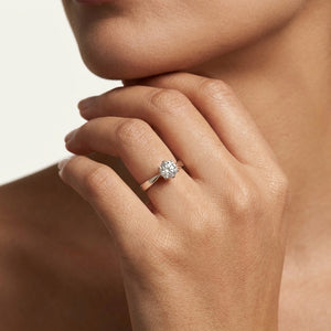 Geometric Solitaire Ring