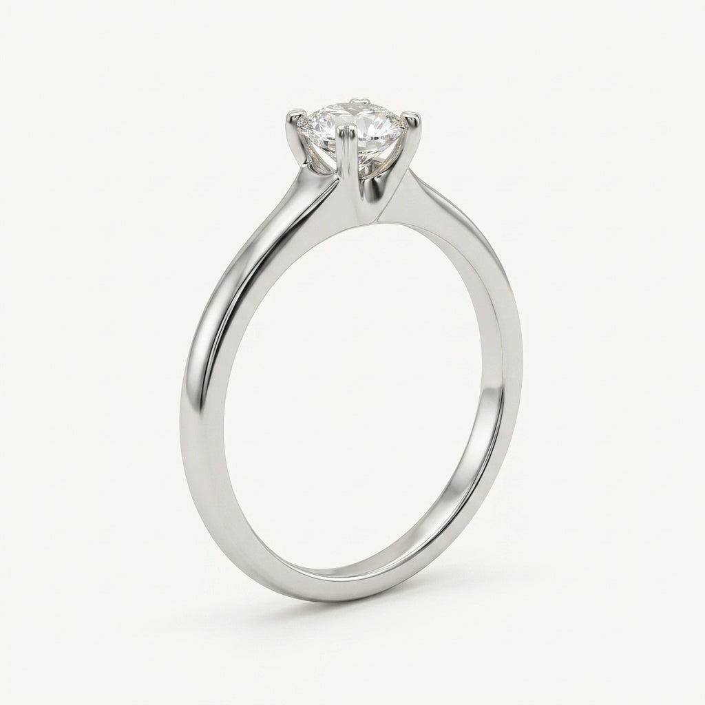 Subtle Heart Prongs Ring