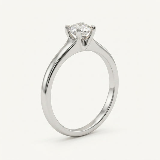 Subtle Heart Prongs Ring