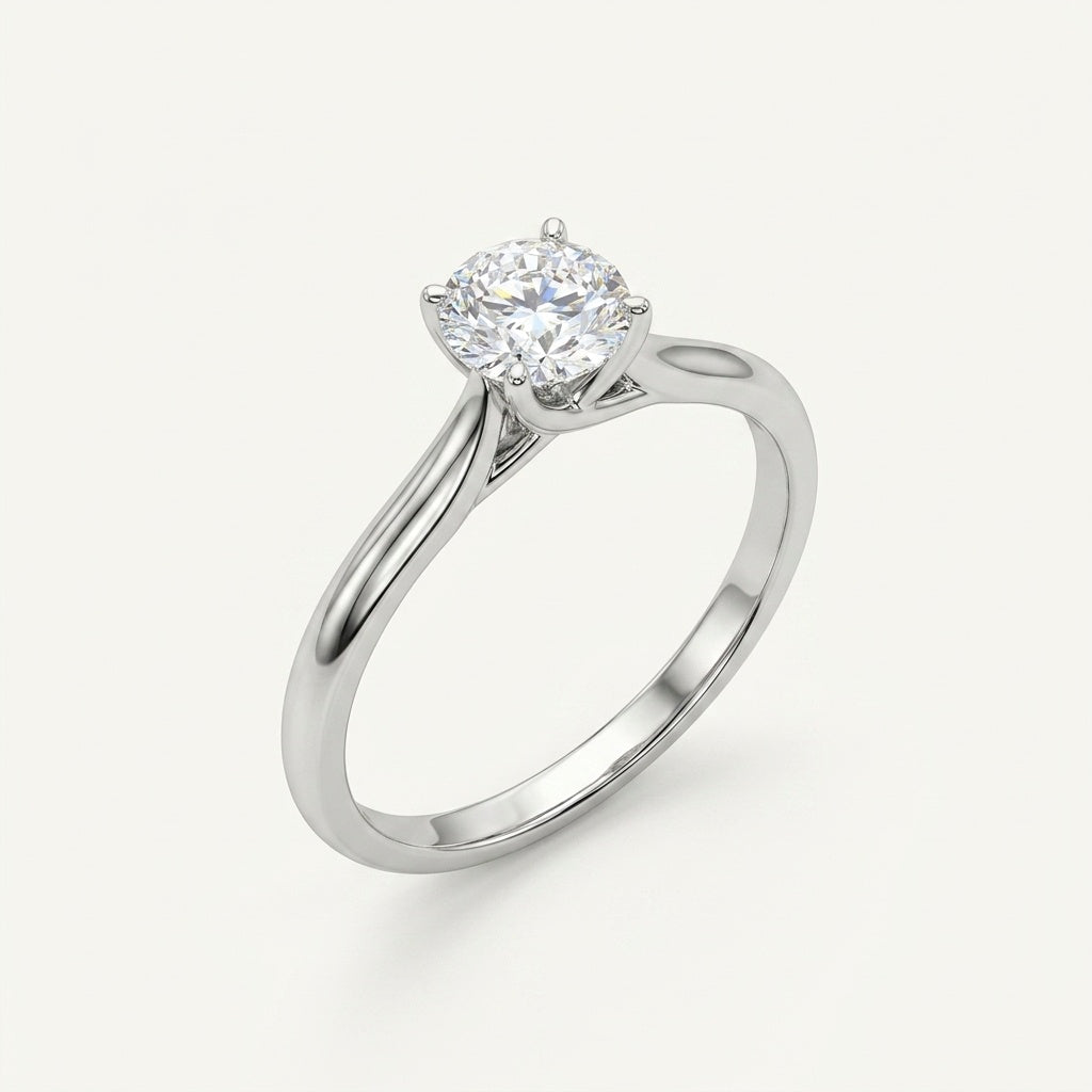 Modern Prong Diamond Ring