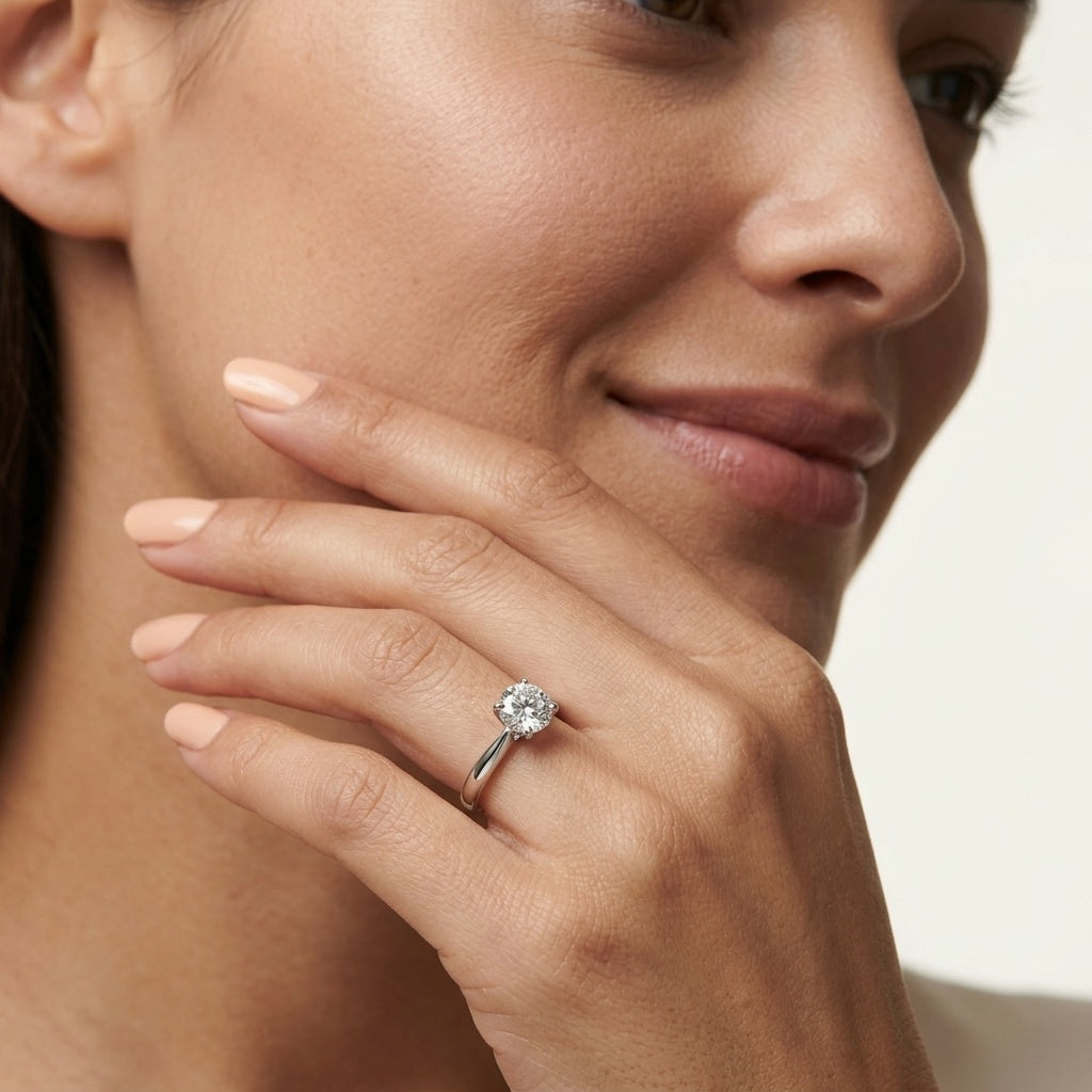 Modern Prong Diamond Ring