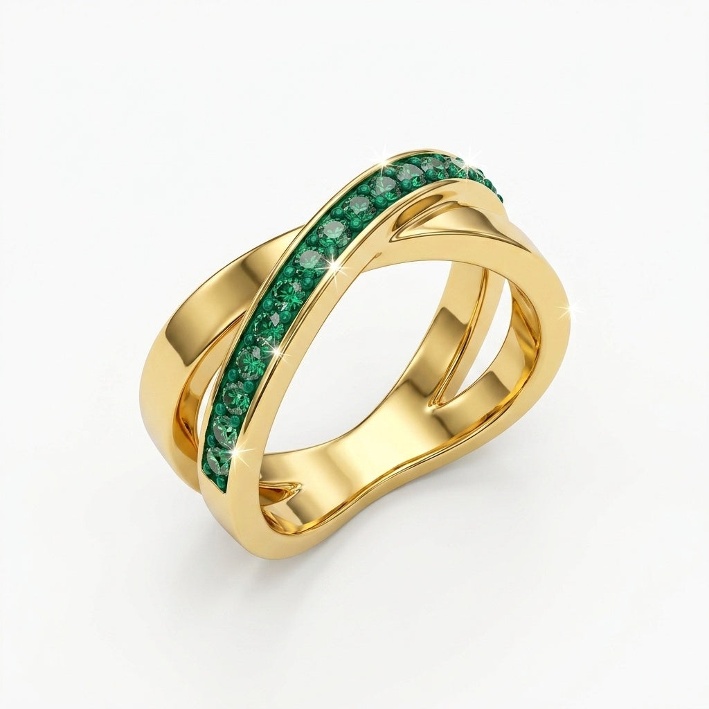 Infinity Crystal Embrace Ring with Crystal From Europe