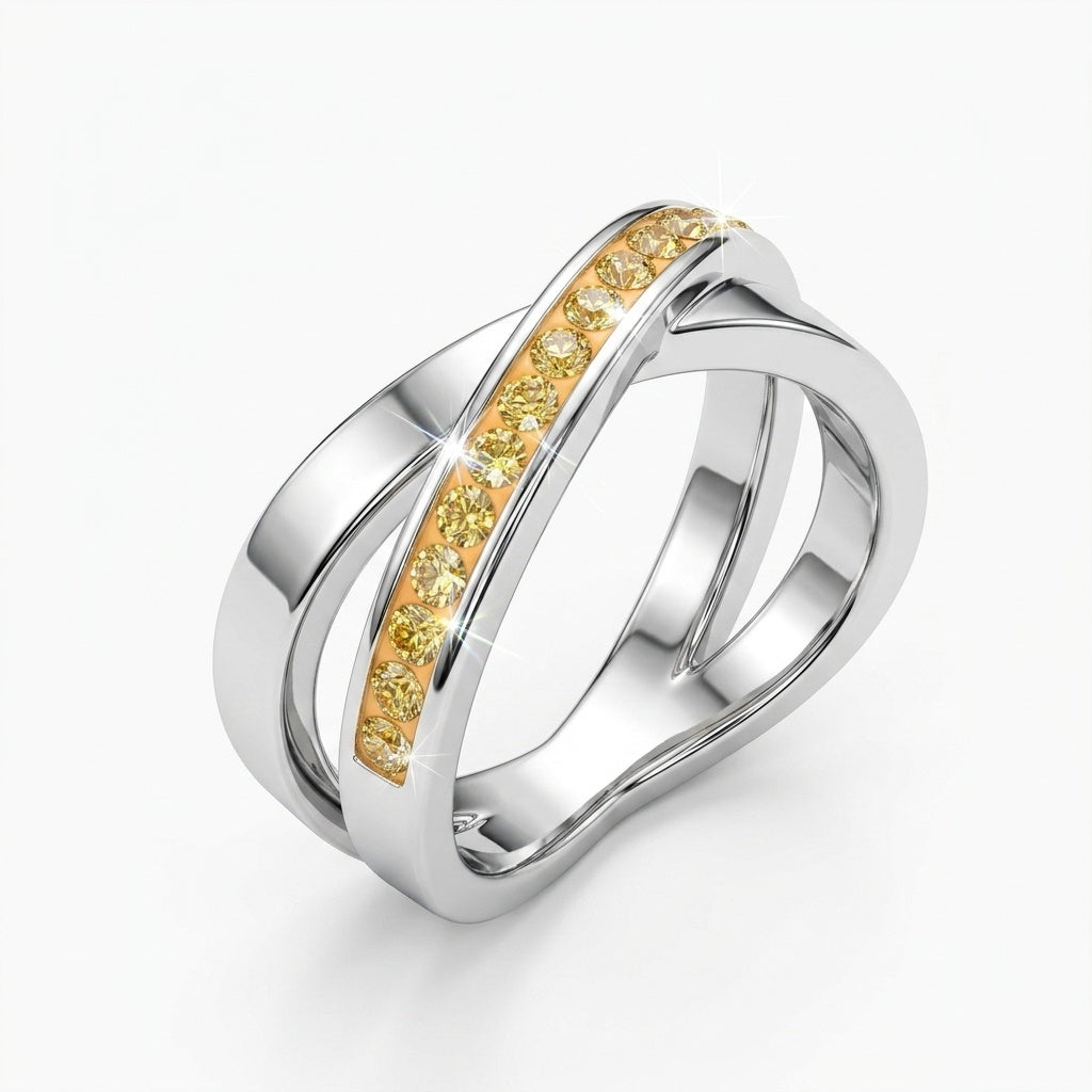 Infinity Crystal Embrace Ring with Crystal From Europe