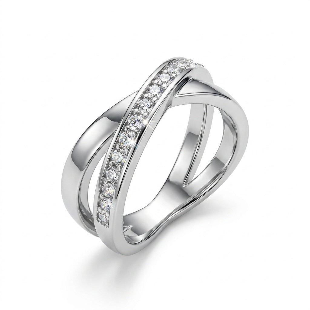 Infinity Crystal Embrace Ring with Crystal From Europe