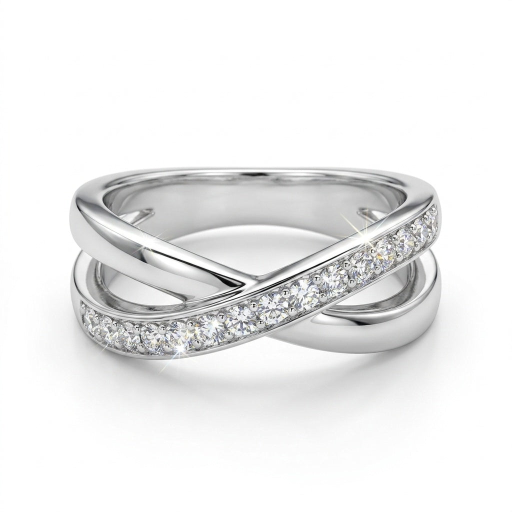 Infinity Crystal Embrace Ring with Crystal From Europe
