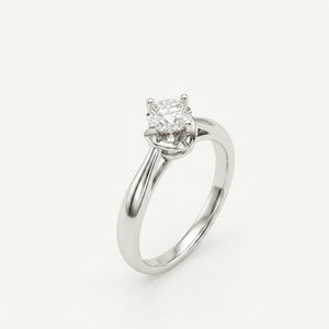 Cathedral Crown Solitaire Ring
