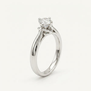 Cathedral Crown Solitaire Ring