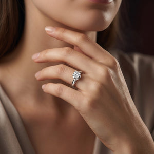 Cathedral Crown Solitaire Ring