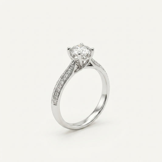 Pave Split Band Modern Ring