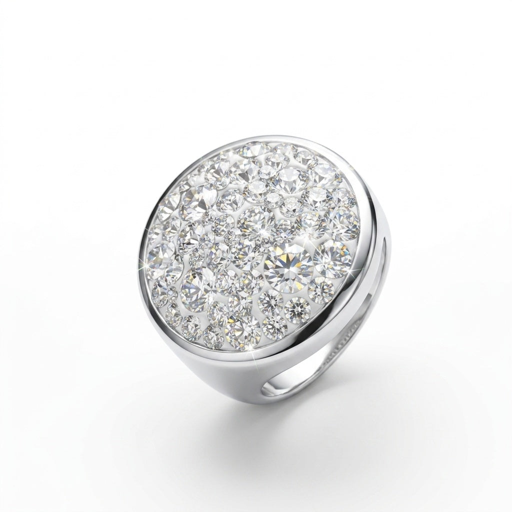 Infinity Shine Crystal Ring with Crystals from Europe