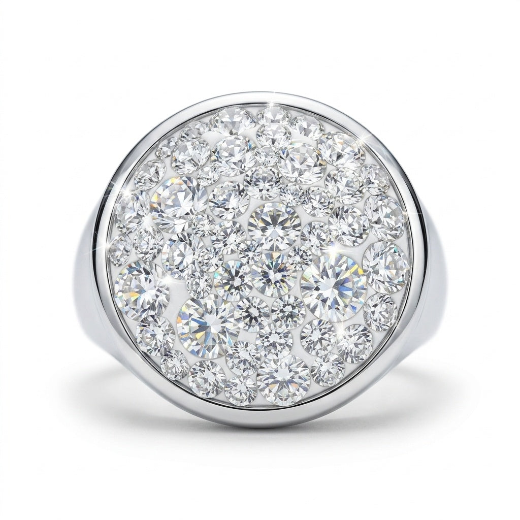 Infinity Shine Crystal Ring with Crystals from Europe