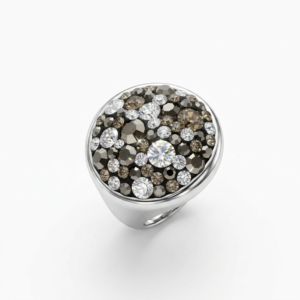 Infinity Shine Crystal Ring with Crystals from Europe