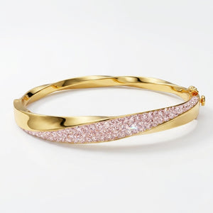 Aurora Twist Bangle with Crystal From Europe
