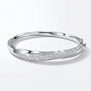 Aurora Twist Bangle with Crystal From Europe