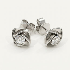 Square Petal 18K Gold Earing