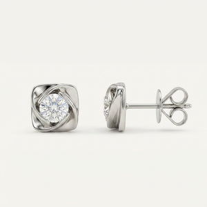 Square Petal 18K Gold Earing
