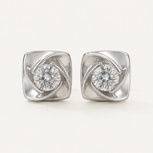 Square Petal 18K Gold Earing