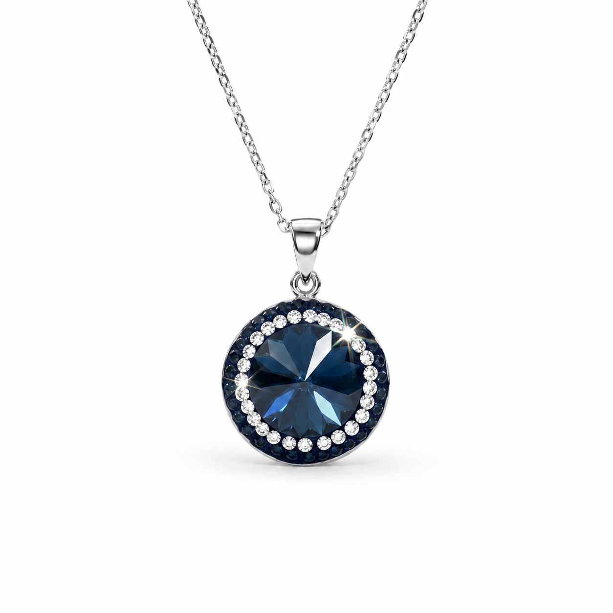 18mm Rivoli SW Blue Pendant