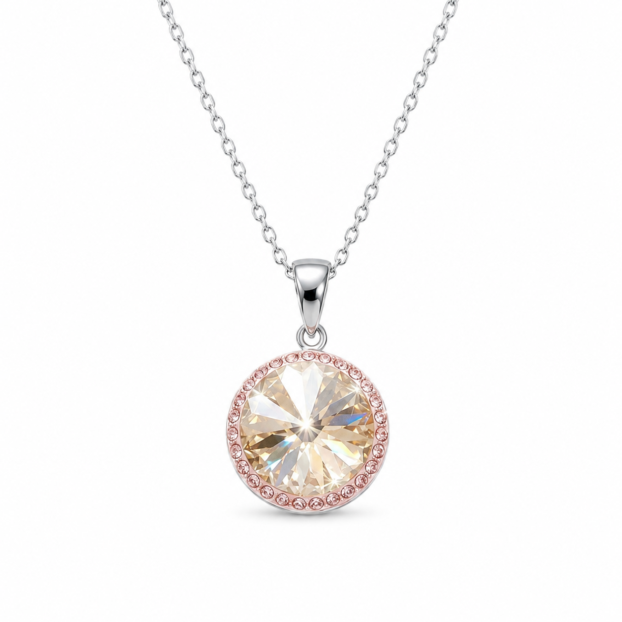 14mm Rivoli SW Rosegold Pendant