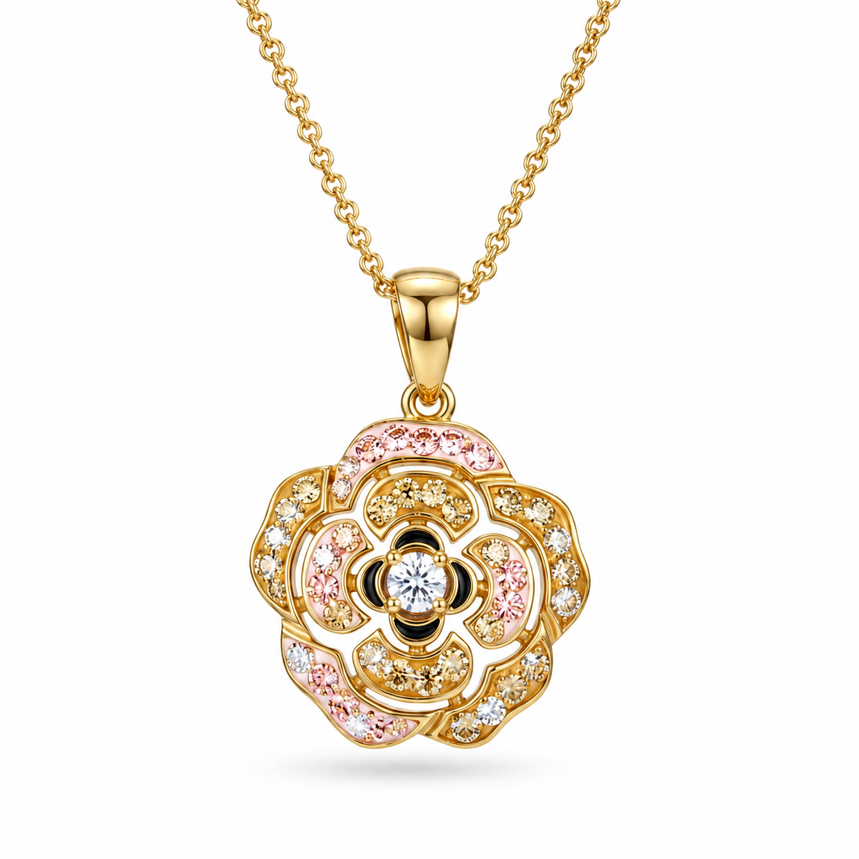 Camelia Pendant with Crystal From Europe