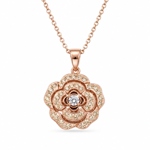 Camelia Pendant with Crystal From Europe