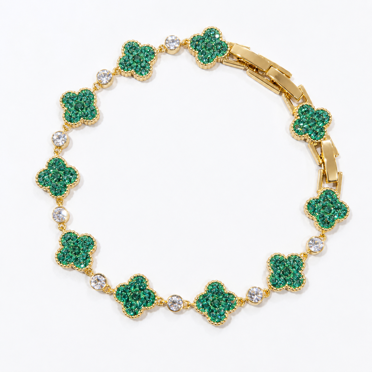 Clover Bracelet with Crystal From Europe