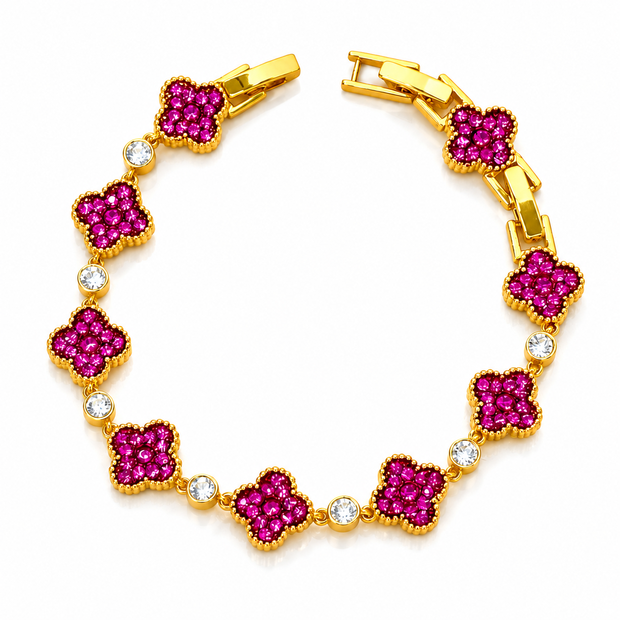 Clover Bracelet with Crystal From Europe